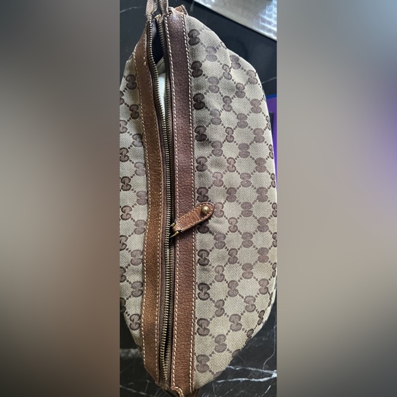 2005 Gucci Pelham Monogram Canvas/Leather/Sherry Web Strap LARGE Pelham Bag - Picture 13 of 14